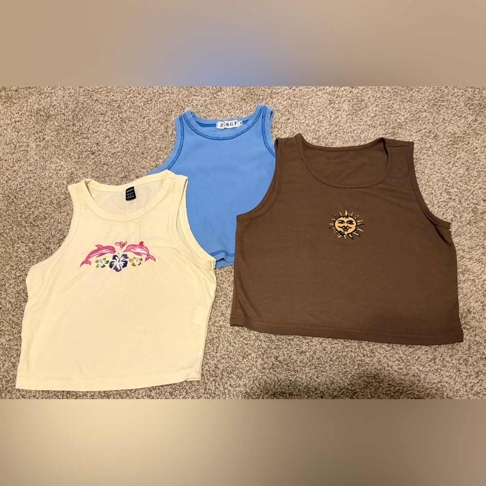 Girls Tank Tops Set - 3 total